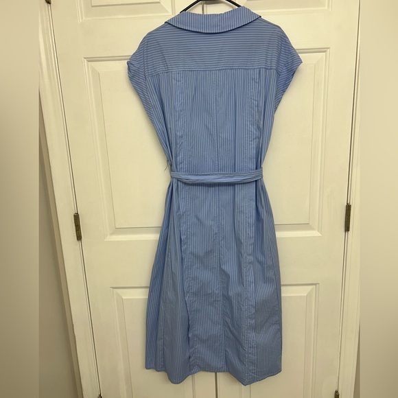 Blue Cap Sleeve Shirt Dress - Picture 4 of 8